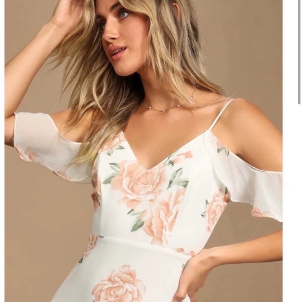 Lulus take you there bridal / engagement maxi dress